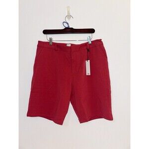 Men's Swet Tailor Everyday Chino Shorts Size 34 Red Wine Pockets Stretch $89 NWT